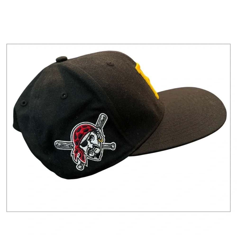 Pittsburgh Pirates ’47 Brand Black Snapback Hat MLB‎ Baseball Cap OSFA - Picture 2 of 5